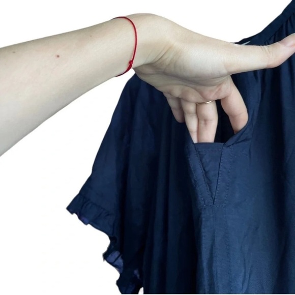 NAUDIC Navy MIDI Short Sleeves Dress Size 10 - Picture 6 of 14